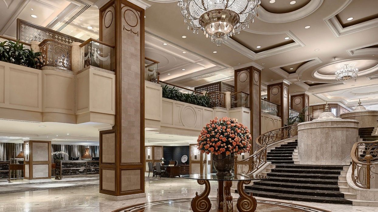墨尔本朗廷酒店 外观 照片 The lobby of the hotel